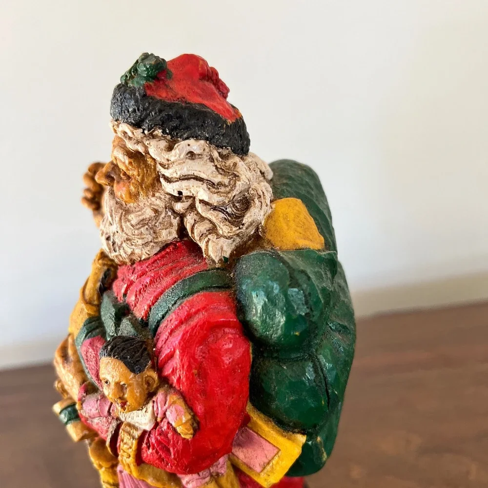 Vintage Style 1881 Santa Claus Figurine Father Christmas Rustic Holiday Decor